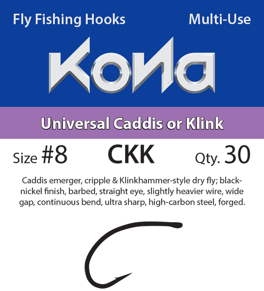 Kona Universal Caddis or Klink (CKK) hook
