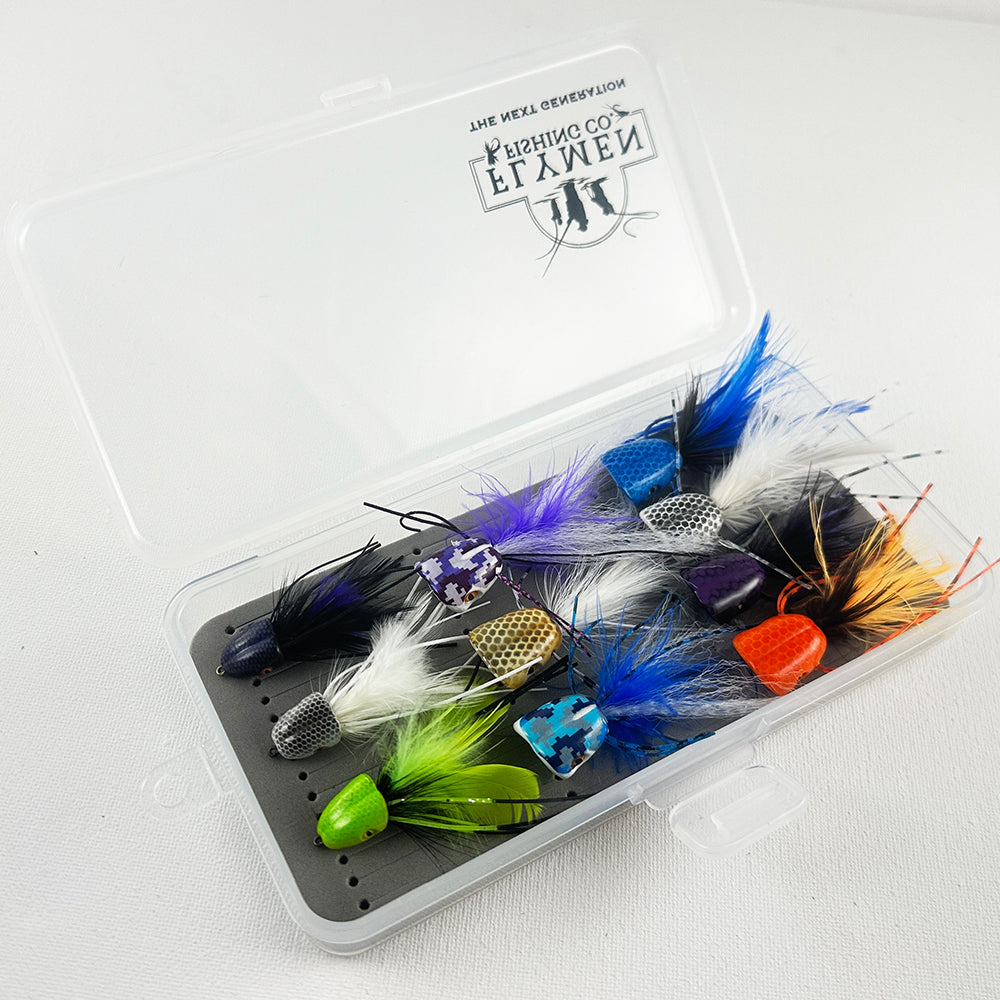 Double Barrel Bass Popper Selection (10-Fly)