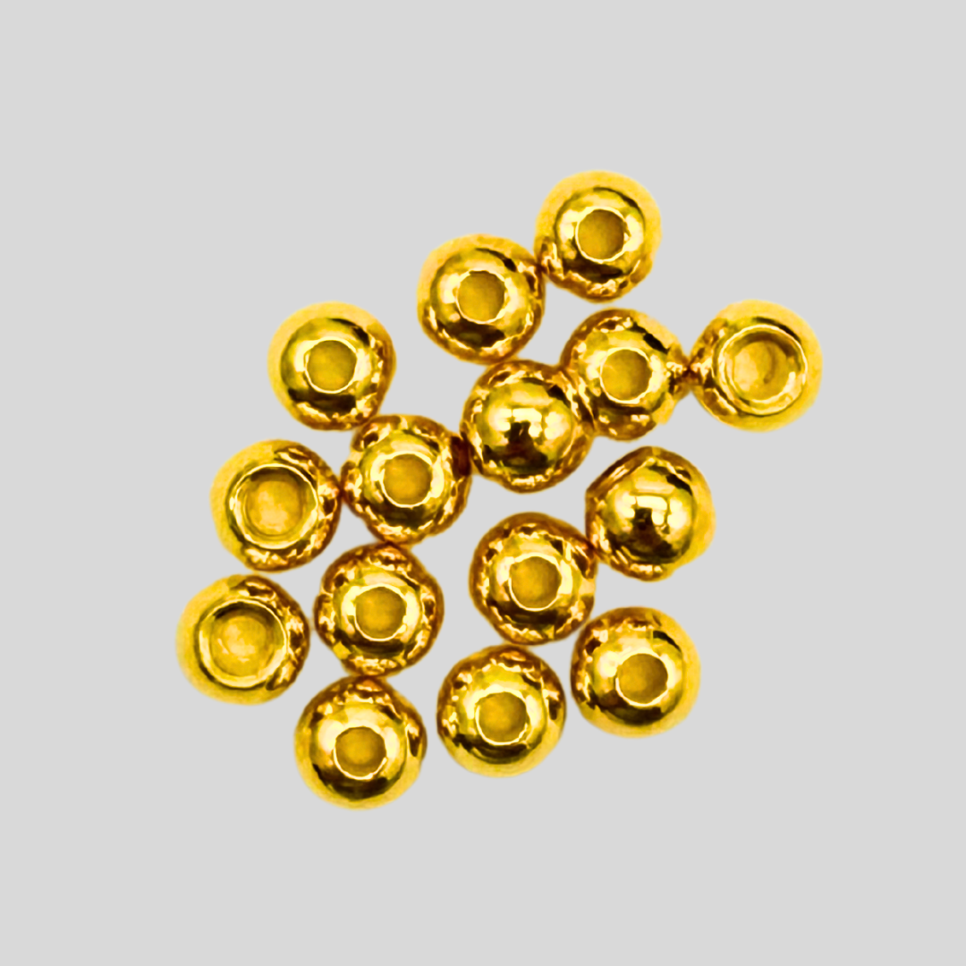 brass beads for fishing lures Nymph-Head FlyColor Brass Beads 1/8 Gold