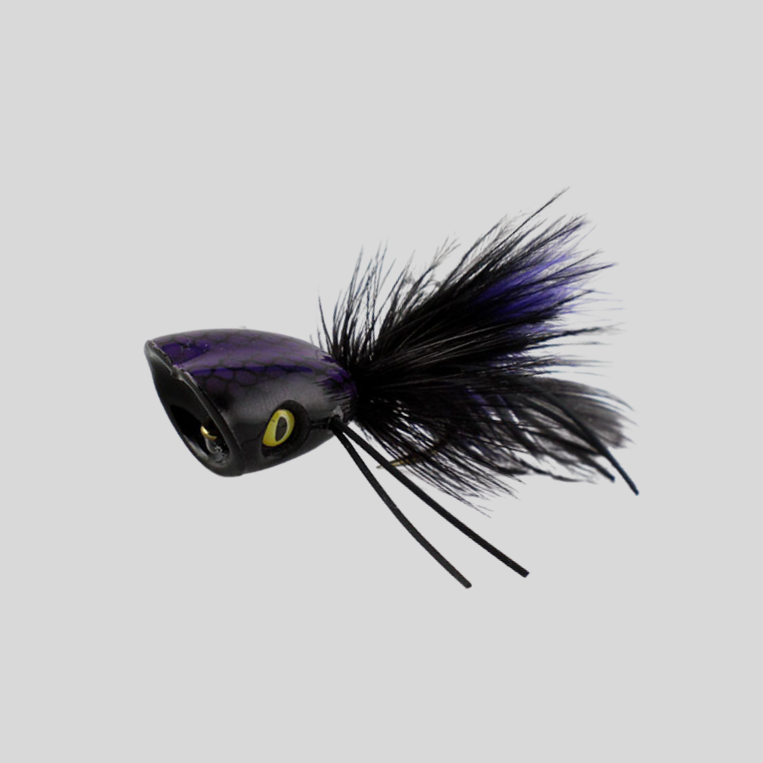 Surface Seducer® Double Barrel™ Bass Bug popper #6 Black