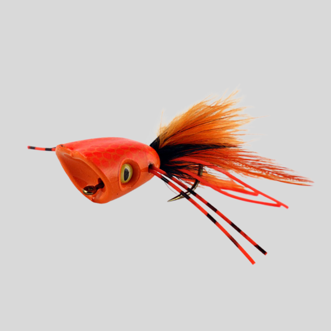 bass bug lure Surface Seducer Double Barrel Bass Bug popper #2 / Orange