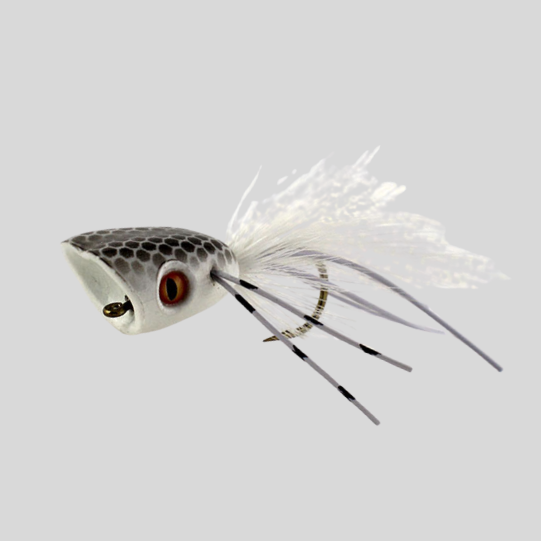 bass popper lure Mini Popper, Size1/0 | Orange Tiger | Qty. 4 documented as a big fish catcher H2OX Top Water Popper |