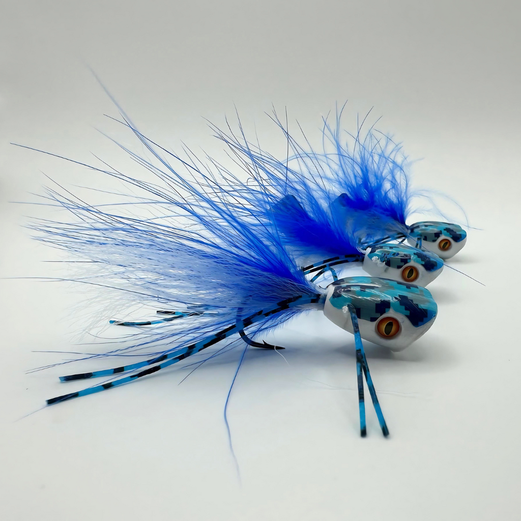 Surface Seducer® Double Barrel Camo Bass Bug popper - Flymen Fishing ...