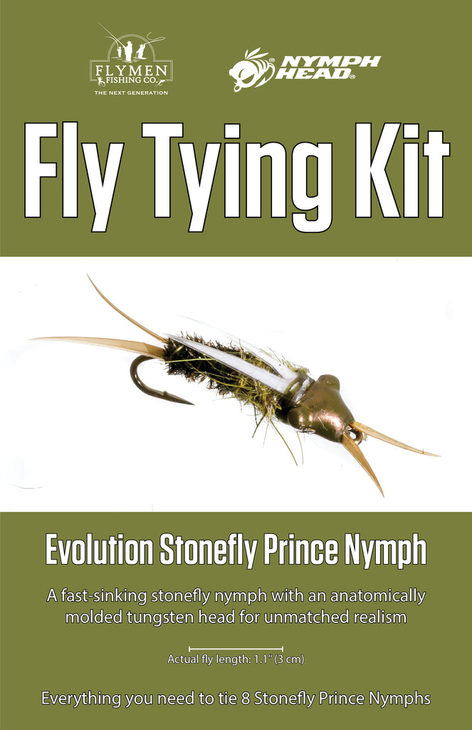 Fly Tying Kit: Nymph-Head Evolution Stonefly Prince Nymph - Flymen Fishing  Company