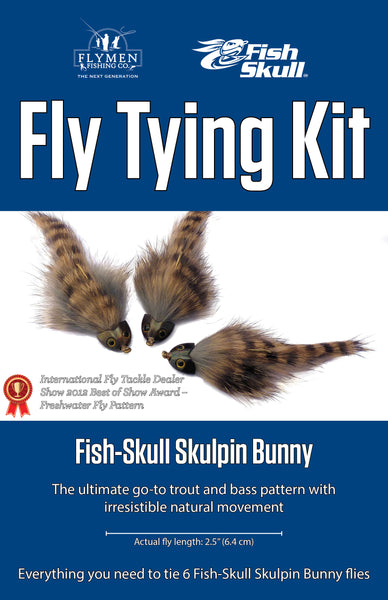 Flymen Fishing Co. Fly Tying Kit Fish-Skull Glass Minnow Guide