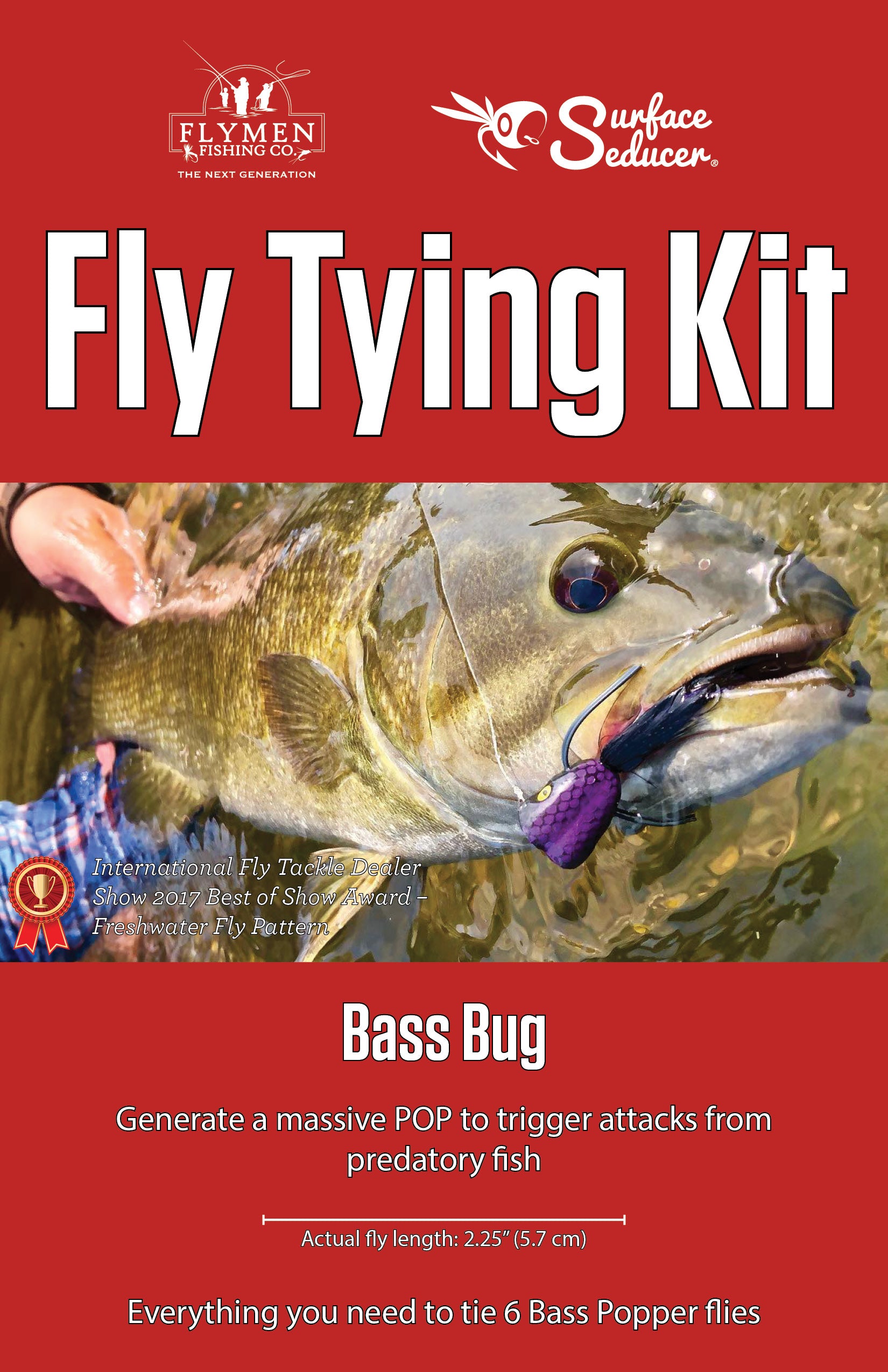 Kona BPH Big Popper Hooks – 15-Pack – Fly Tying Surface Seducer For Bass Bugs – Sizes 2/0, 4/0