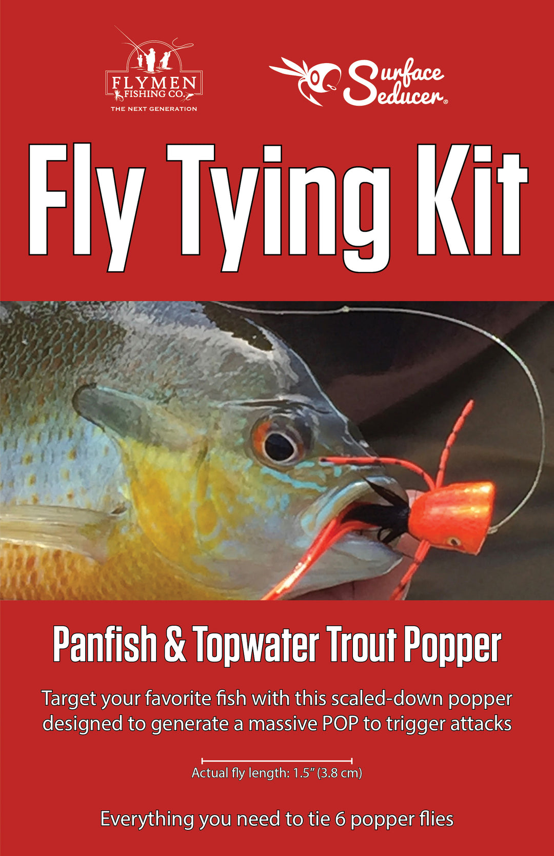 Fly Tying Kit: Surface Seducer Panfish Topwater Trout Popper