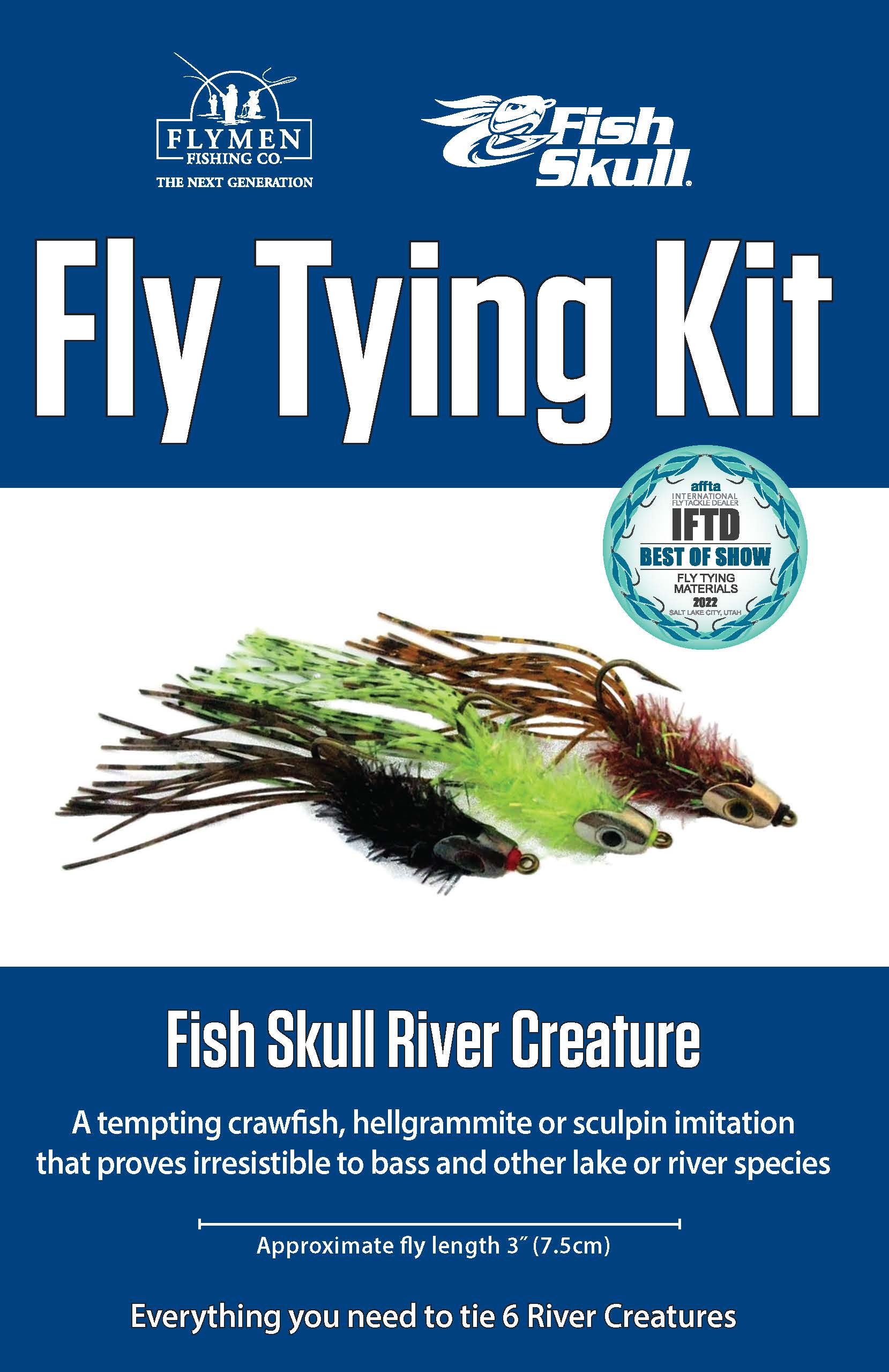Fly Tying Kit: Fish Skull River Creature - Flymen Fishing Company