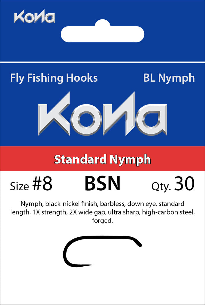 Kona Barbless Standard Nymph (BSN) hook - Flymen Fishing Company