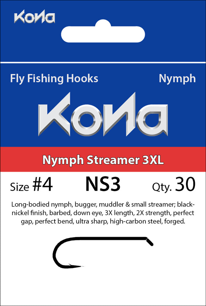 Kona Nymph Streamer 3XL (NS3) hook - Flymen Fishing Company