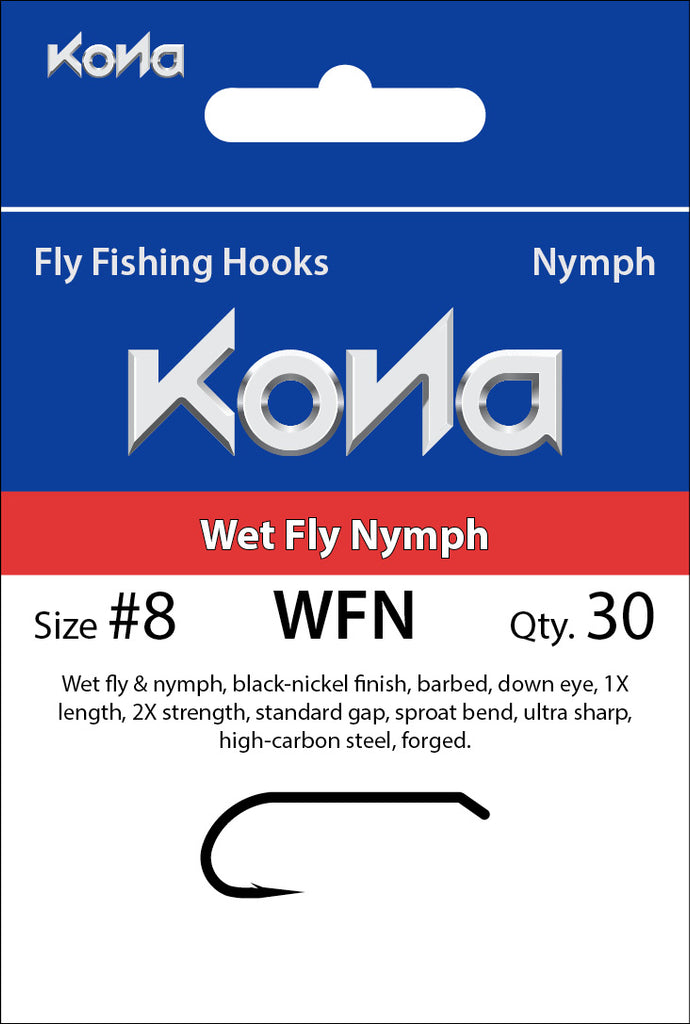KONA 30pcs/pack super fine trout fly fishing hooks dry fly hooks