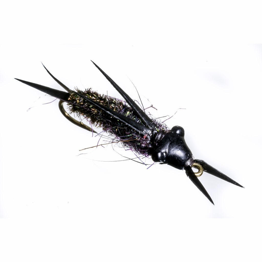 Edward's Stonefly Black S18 Fishing Fly, Nymphs